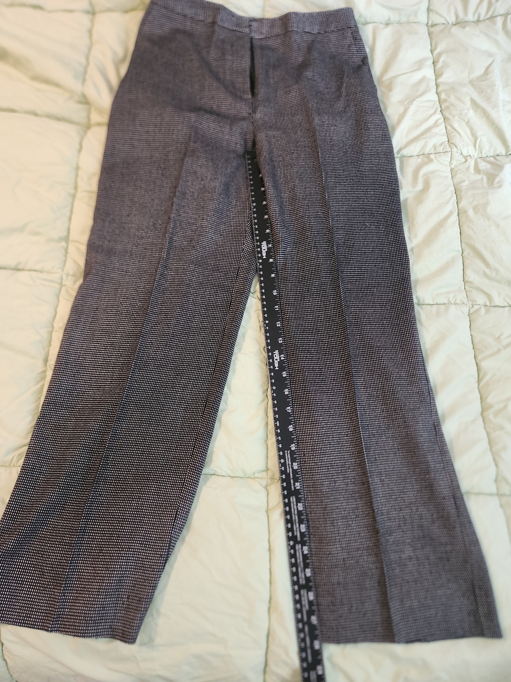 Evan Picone Girls' Black and White Patterned Dress Pants